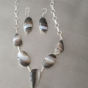 beautiful grey agate set.